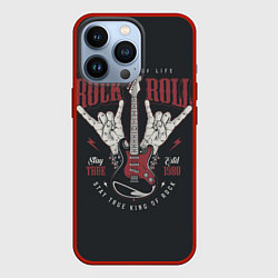 Чехол для iPhone 13 Pro Rock and roll - хой, цвет: 3D-красный