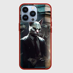 Чехол для iPhone 13 Pro Payday 3 cat bank, цвет: 3D-красный