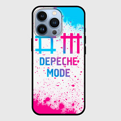 Чехол для iPhone 13 Pro Depeche Mode neon gradient style, цвет: 3D-черный