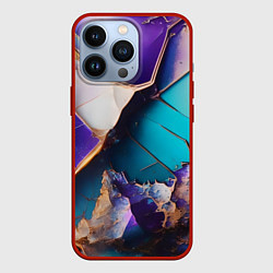 Чехол для iPhone 13 Pro Красочная ломанная текстура от нейросети, цвет: 3D-красный