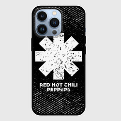 Чехол для iPhone 13 Pro Red Hot Chili Peppers с потертостями на темном фон, цвет: 3D-черный