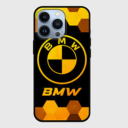 Чехол для iPhone 13 Pro BMW - gold gradient, цвет: 3D-черный
