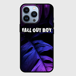 Чехол для iPhone 13 Pro Fall Out Boy neon monstera, цвет: 3D-черный