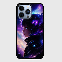Чехол для iPhone 13 Pro Покорение космоса - девушка, цвет: 3D-черный