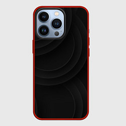 Чехол для iPhone 13 Pro Объемный паттерн c кругами, цвет: 3D-красный