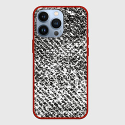 Чехол для iPhone 13 Pro Black white style, цвет: 3D-красный