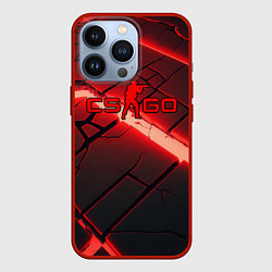 Чехол для iPhone 13 Pro CS GO red neon, цвет: 3D-красный