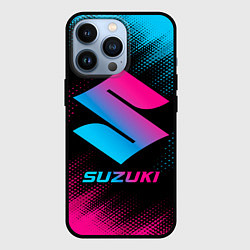 Чехол для iPhone 13 Pro Suzuki - neon gradient, цвет: 3D-черный