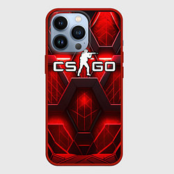 Чехол для iPhone 13 Pro CS GO red space abstract, цвет: 3D-красный