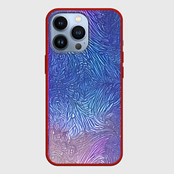 Чехол для iPhone 13 Pro Трёхцветные узоры, цвет: 3D-красный