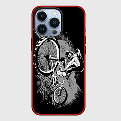 Чехол для iPhone 13 Pro Bmx jump rider, цвет: 3D-красный