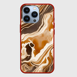 Чехол для iPhone 13 Pro Яшма серая, цвет: 3D-красный