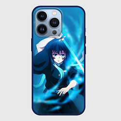 Чехол для iPhone 13 Pro Клинок рассекающий демонов: Токито, цвет: 3D-тёмно-синий