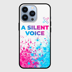 Чехол iPhone 13 Pro A Silent Voice neon gradient style: символ сверху