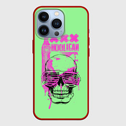 Чехол для iPhone 13 Pro Hooligan - skull, цвет: 3D-красный