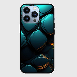 Чехол для iPhone 13 Pro Объемные большие плиты, цвет: 3D-черный