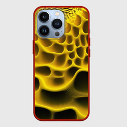 Чехол для iPhone 13 Pro Yellow background, цвет: 3D-красный