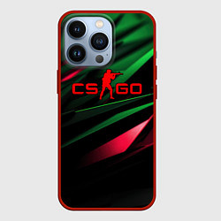 Чехол для iPhone 13 Pro CS GO green red, цвет: 3D-красный