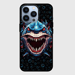 Чехол для iPhone 13 Pro Evil shark, цвет: 3D-черный