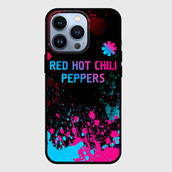 Чехол iPhone 13 Pro Red Hot Chili Peppers - neon gradient: символ свер