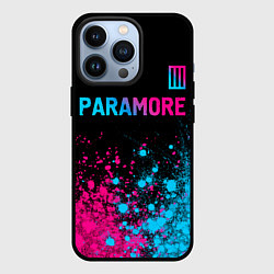 Чехол iPhone 13 Pro Paramore - neon gradient: символ сверху