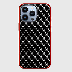 Чехол для iPhone 13 Pro BAP white pattern, цвет: 3D-красный