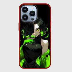 Чехол для iPhone 13 Pro Токсичная девушка - зеленый, цвет: 3D-красный