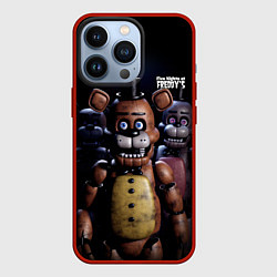 Чехол для iPhone 13 Pro Five Nights at Freddys персонажи, цвет: 3D-красный