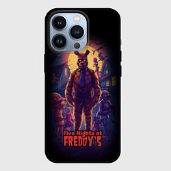 Чехол для iPhone 13 Pro Five Nights at Freddys horror, цвет: 3D-черный