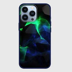 Чехол для iPhone 13 Pro Неоновая лава из плит, цвет: 3D-тёмно-синий