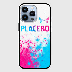 Чехол для iPhone 13 Pro Placebo neon gradient style: символ сверху, цвет: 3D-черный