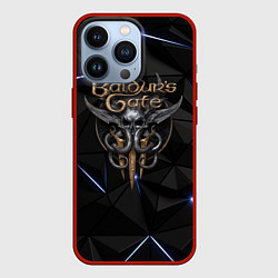 Чехол для iPhone 13 Pro Baldurs Gate 3 black blue, цвет: 3D-красный