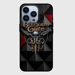 Чехол для iPhone 13 Pro Baldurs Gate 3 logo red black, цвет: 3D-черный