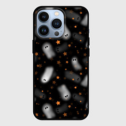 Чехол для iPhone 13 Pro Милые привидения - паттерн, цвет: 3D-черный