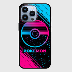 Чехол для iPhone 13 Pro Pokemon - neon gradient, цвет: 3D-черный