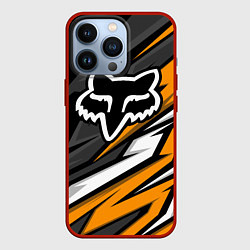 Чехол для iPhone 13 Pro Fox motocross racing - orange, цвет: 3D-красный