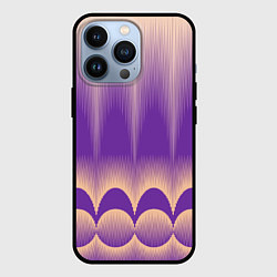 Чехол для iPhone 13 Pro Фиолетовый градиент в полоску, цвет: 3D-черный