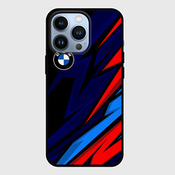 Чехол для iPhone 13 Pro BMW - m colors and black, цвет: 3D-черный
