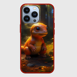 Чехол для iPhone 13 Pro Динозаврик, цвет: 3D-красный