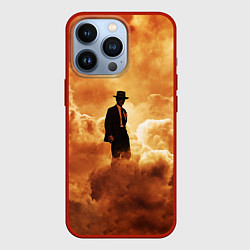 Чехол для iPhone 13 Pro Оппенгеймер в дыму, цвет: 3D-красный