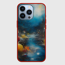 Чехол для iPhone 13 Pro Абстрактная живопись в стиле импрессионизма, цвет: 3D-красный