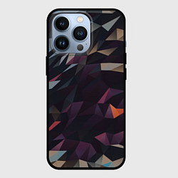 Чехол для iPhone 13 Pro Множество фигур паттерн, цвет: 3D-черный