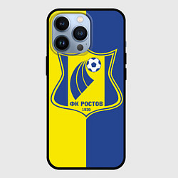 Чехол для iPhone 13 Pro ФК Ростов - жёлто синие, цвет: 3D-черный