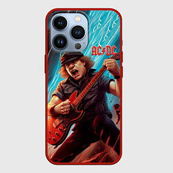 Чехол для iPhone 13 Pro ACDC rock music, цвет: 3D-красный