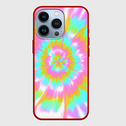 Чехол для iPhone 13 Pro Tie-Dye кислотный в стиле барби, цвет: 3D-красный