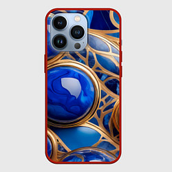 Чехол для iPhone 13 Pro Лазуритовый флюид, цвет: 3D-красный