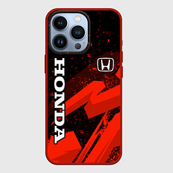 Чехол для iPhone 13 Pro Honda - красная абстракция, цвет: 3D-красный