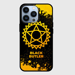 Чехол для iPhone 13 Pro Black Butler - gold gradient, цвет: 3D-черный