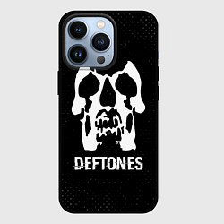 Чехол для iPhone 13 Pro Deftones glitch на темном фоне, цвет: 3D-черный