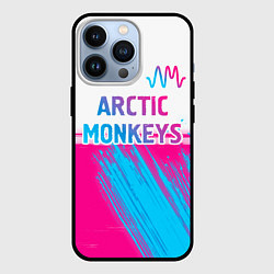 Чехол для iPhone 13 Pro Arctic Monkeys neon gradient style: символ сверху, цвет: 3D-черный